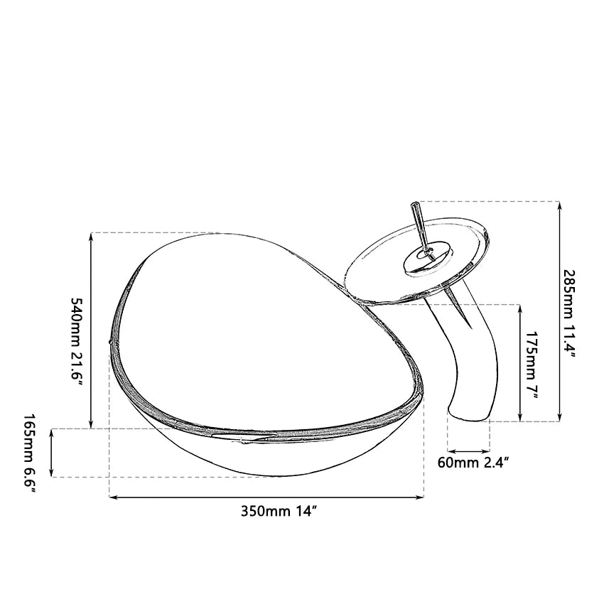 Tempered Glass Basin Sink Washbasin