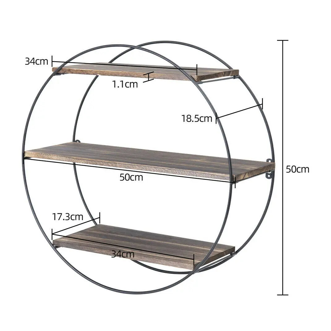 3 Tier Floating Wall Shelves