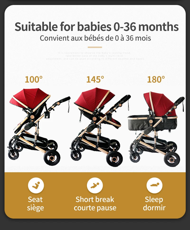 Stroller 3 in 1 Folding Carriage