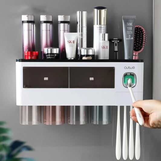 Magnetic Toothbrush Holder and Caddie