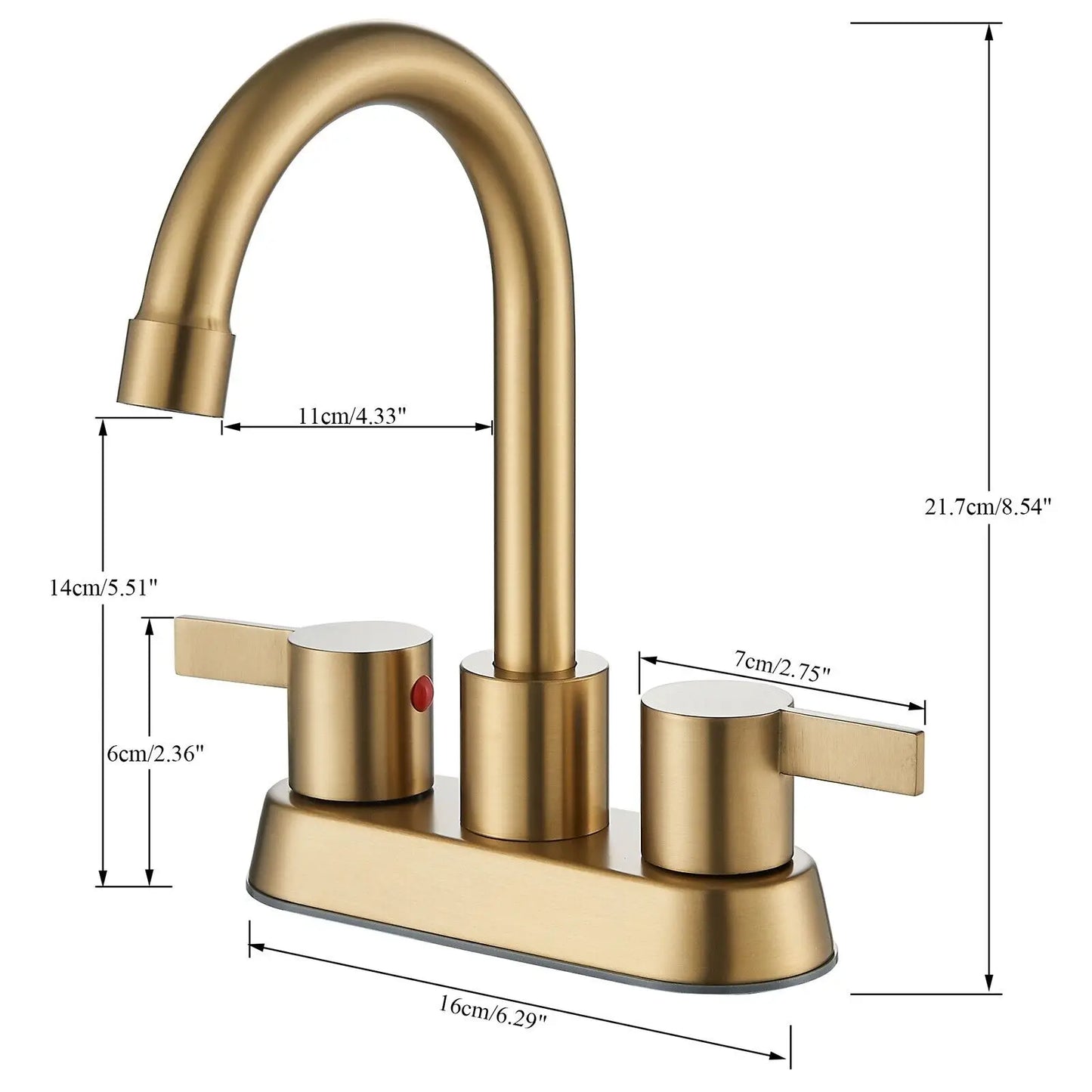 Brushed Gold Bathroom Faucet