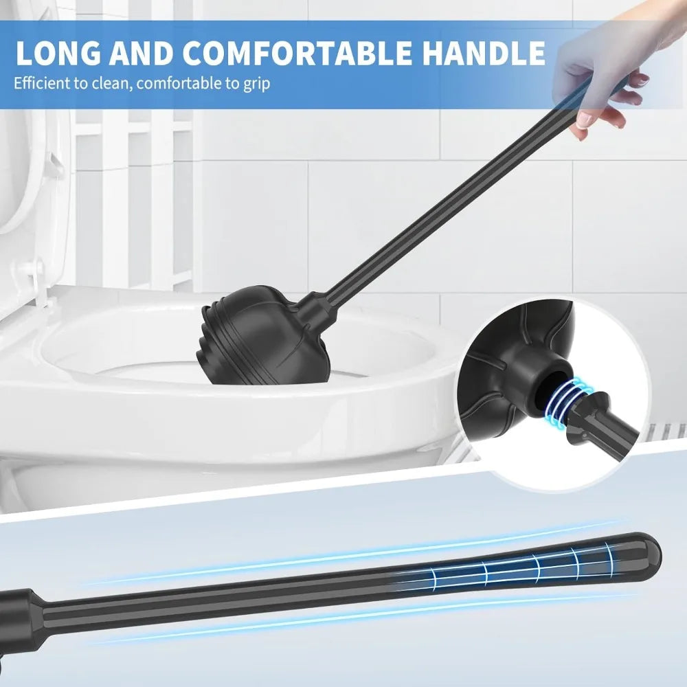 Bowl Brush and Heavy Duty Toilet Plunger Set