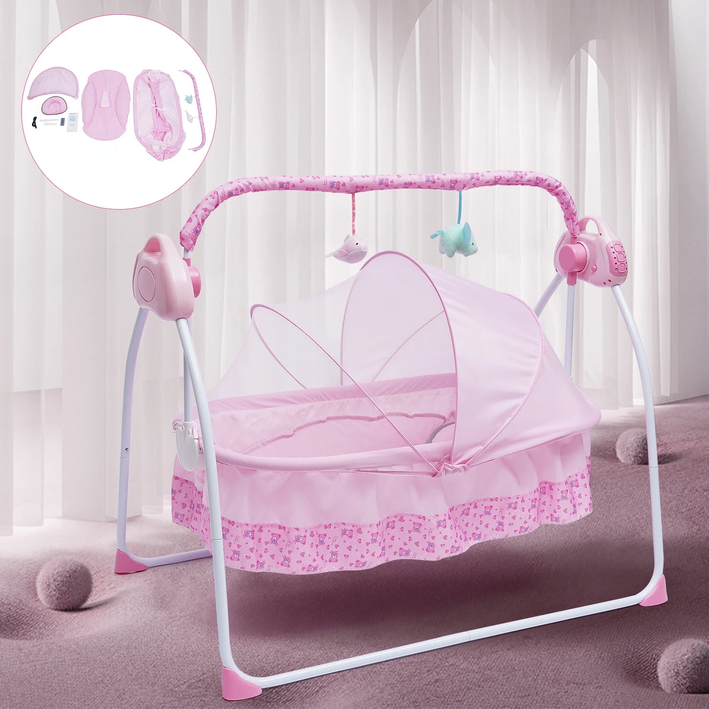 Auto-Swing Baby Crib