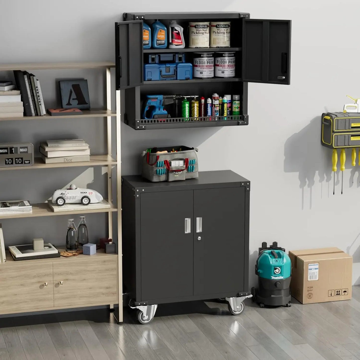 Metal Wall Storage Cabinet with Locking Door