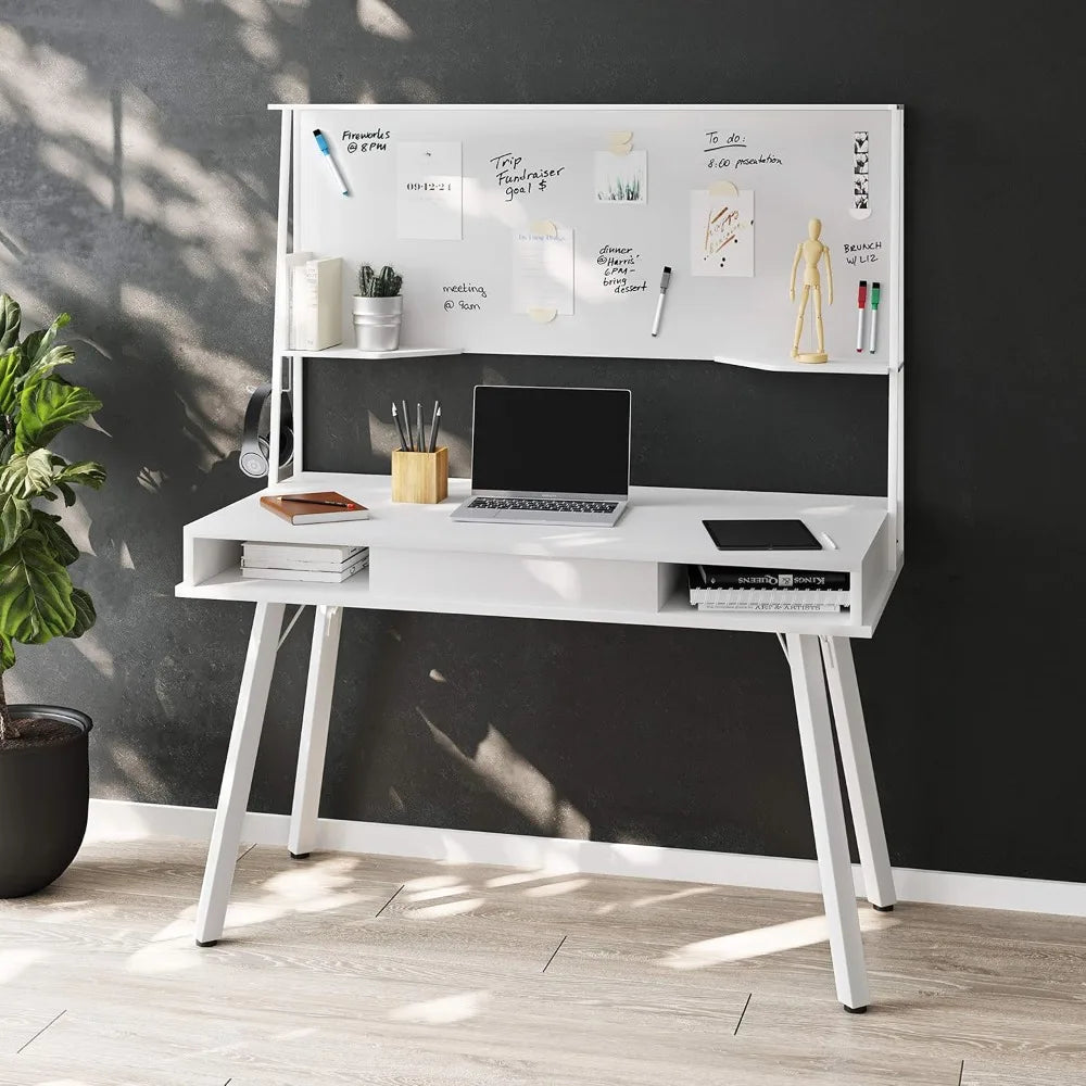 Home Office Desk with Dry Erase White Board