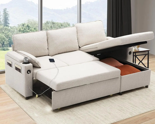 2 in 1 Sectional Sleeper Sofa