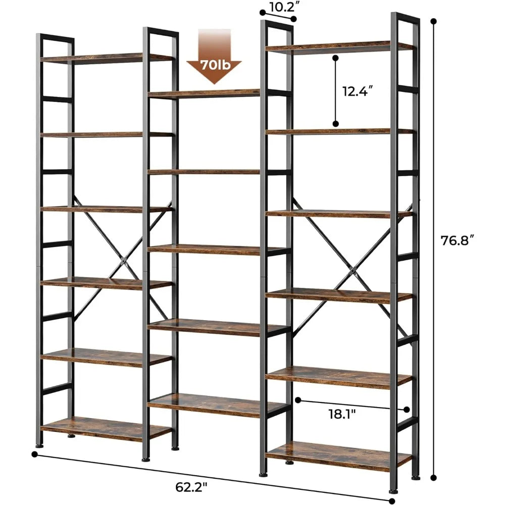 Triple 6 Tier Bookshelf,