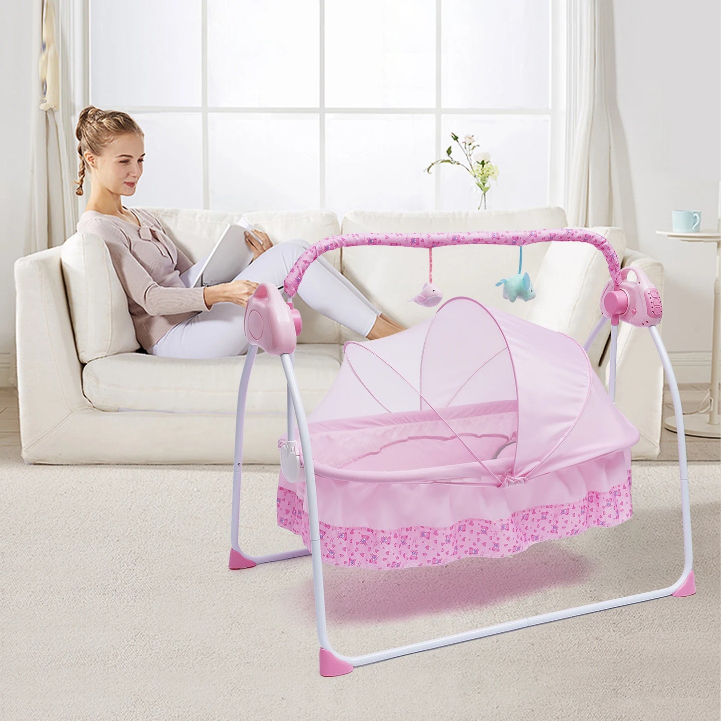 Auto-Swing Baby Crib