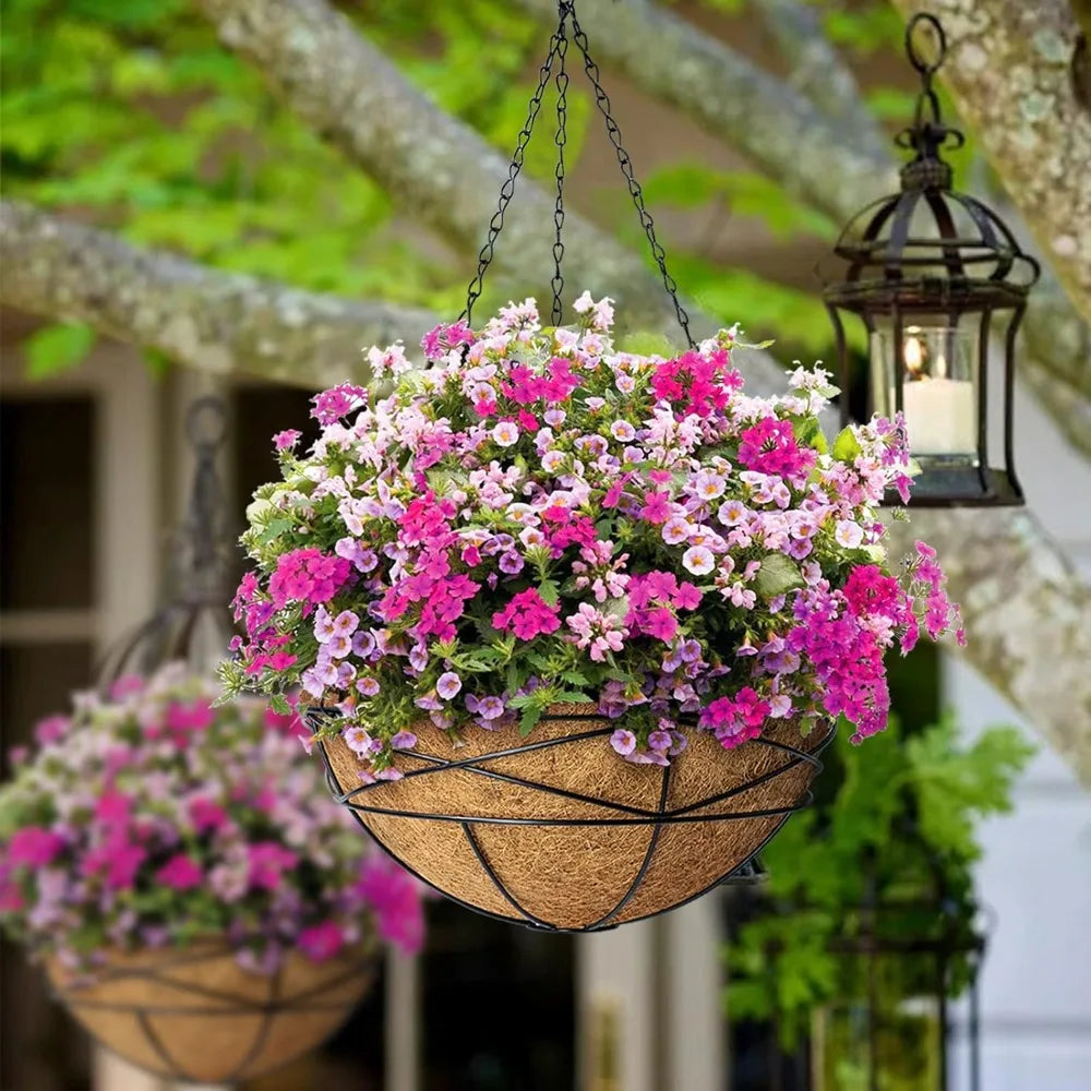 4 Pack 14 Inch Hanging Flower Baskets