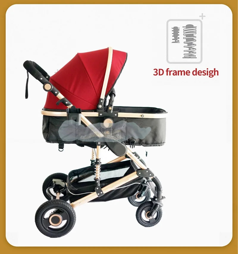 Stroller 3 in 1 Folding Carriage