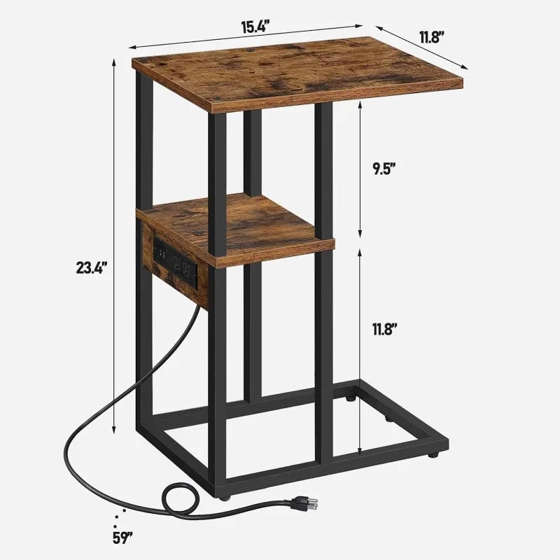 C Shaped End Table