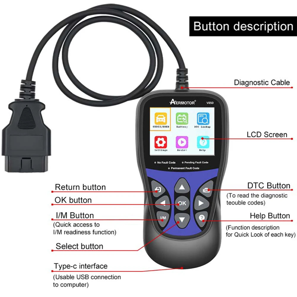 Car Engine Fault Code Reader