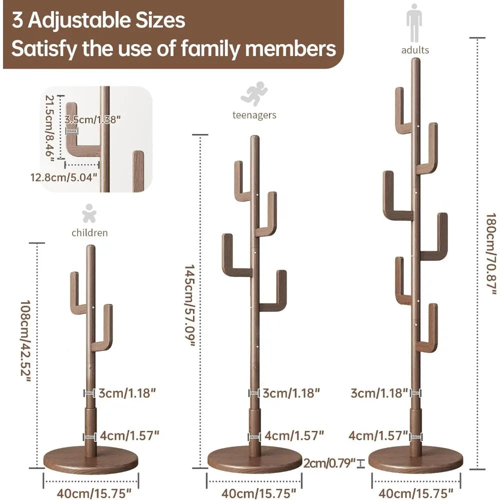 Unique Design Cactus Coat Rack Freestanding,