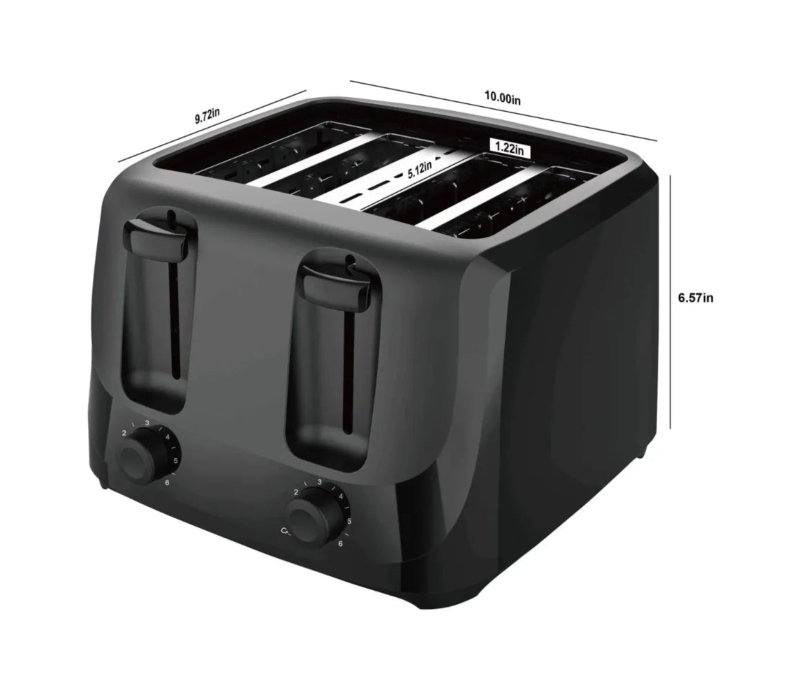 4-Slice Toaster Black