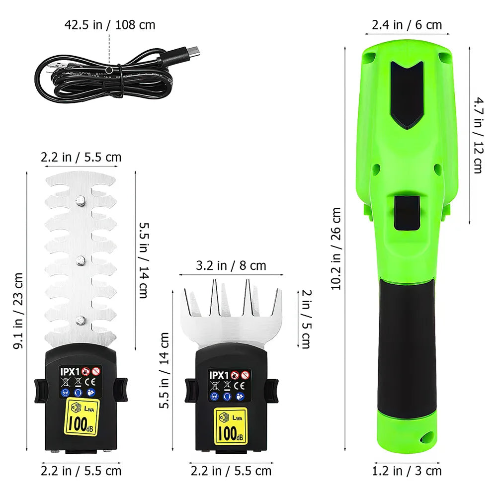 2 in 1 Mini Electric Hedge Trimmer