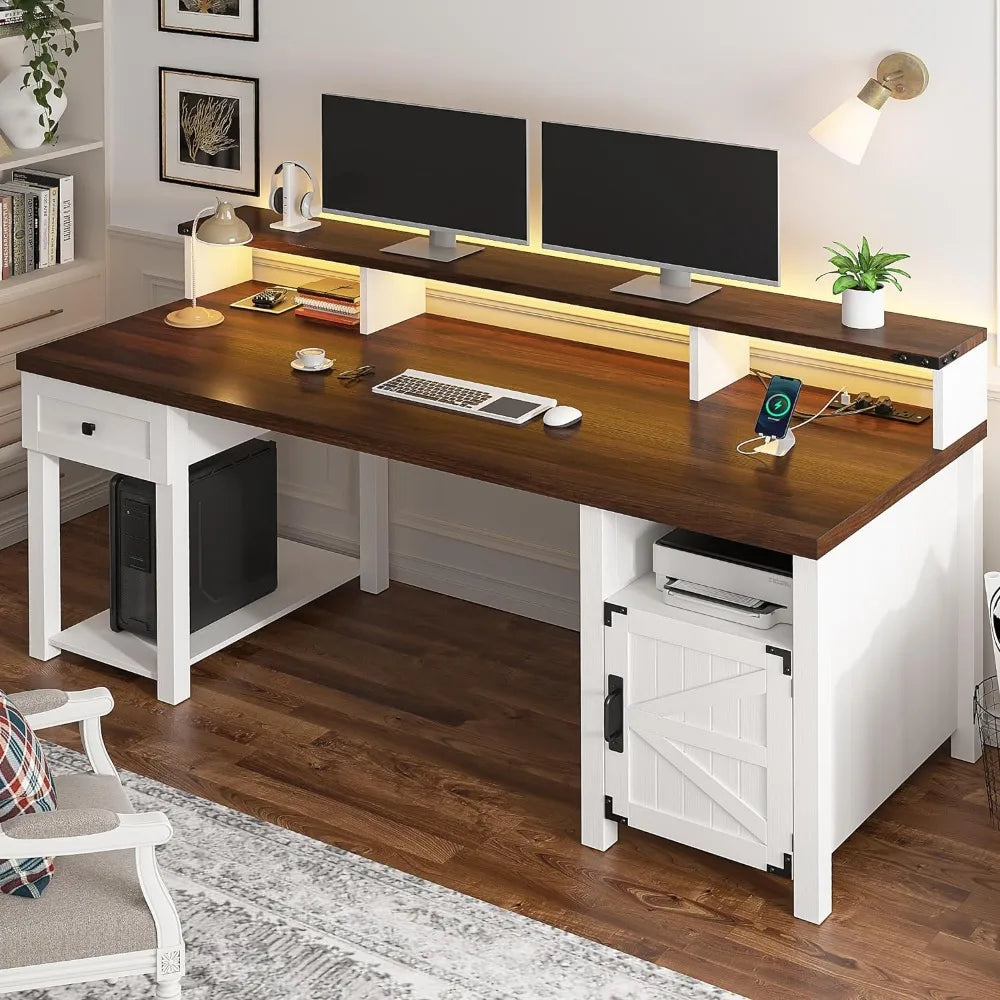 55" Computer Desk with Drawers