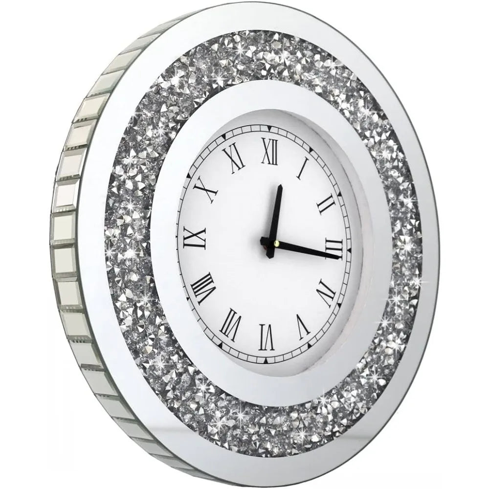 Diamond Mirror Large Wall Clock