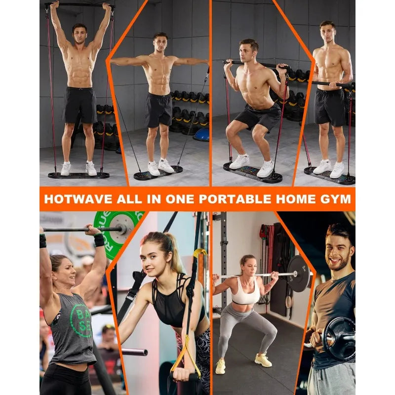 Portable Exercise Equipment with 16 Gym Accessories