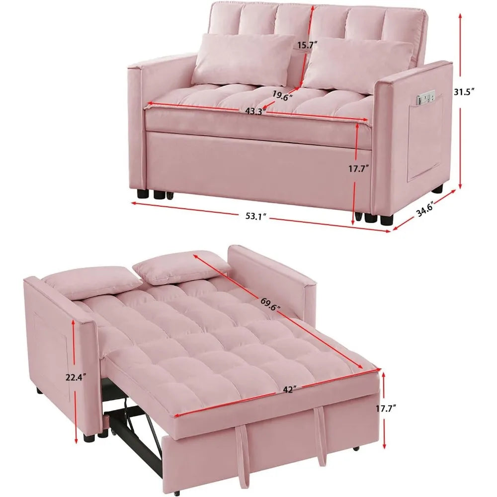 3 in 1 Convertible Sleeper Sofa Bed