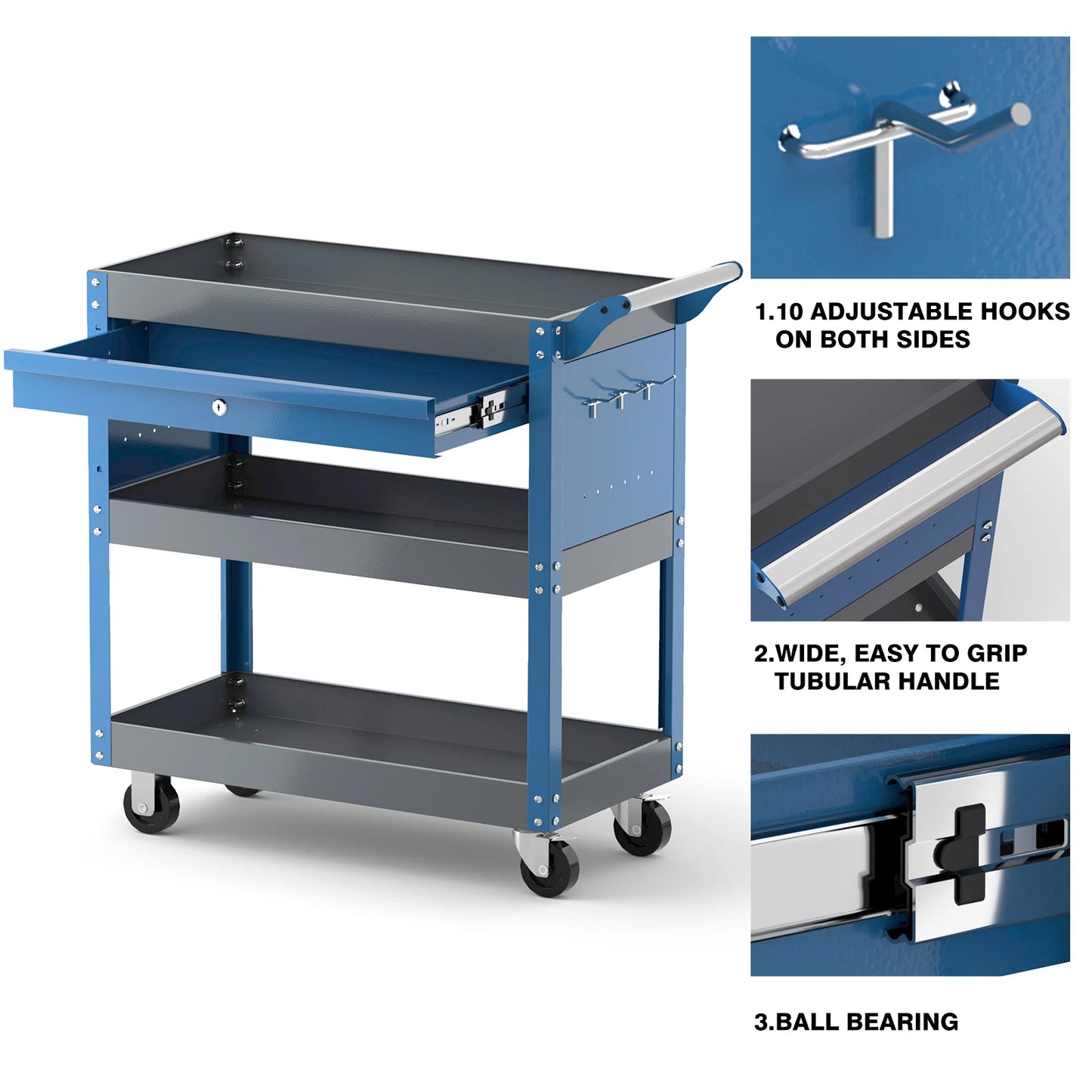 Mechanic  3 Tier Rolling Tool Cart