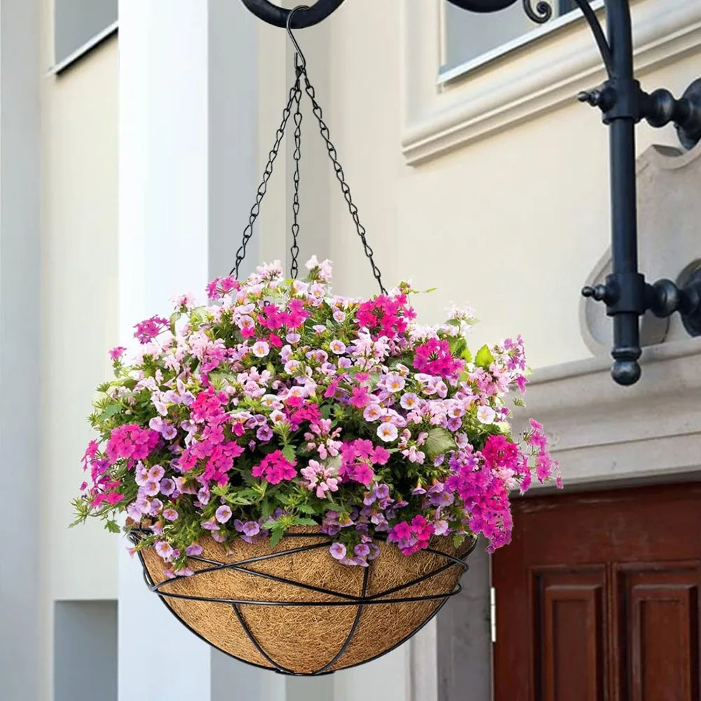 4 Pack 14 Inch Hanging Flower Baskets