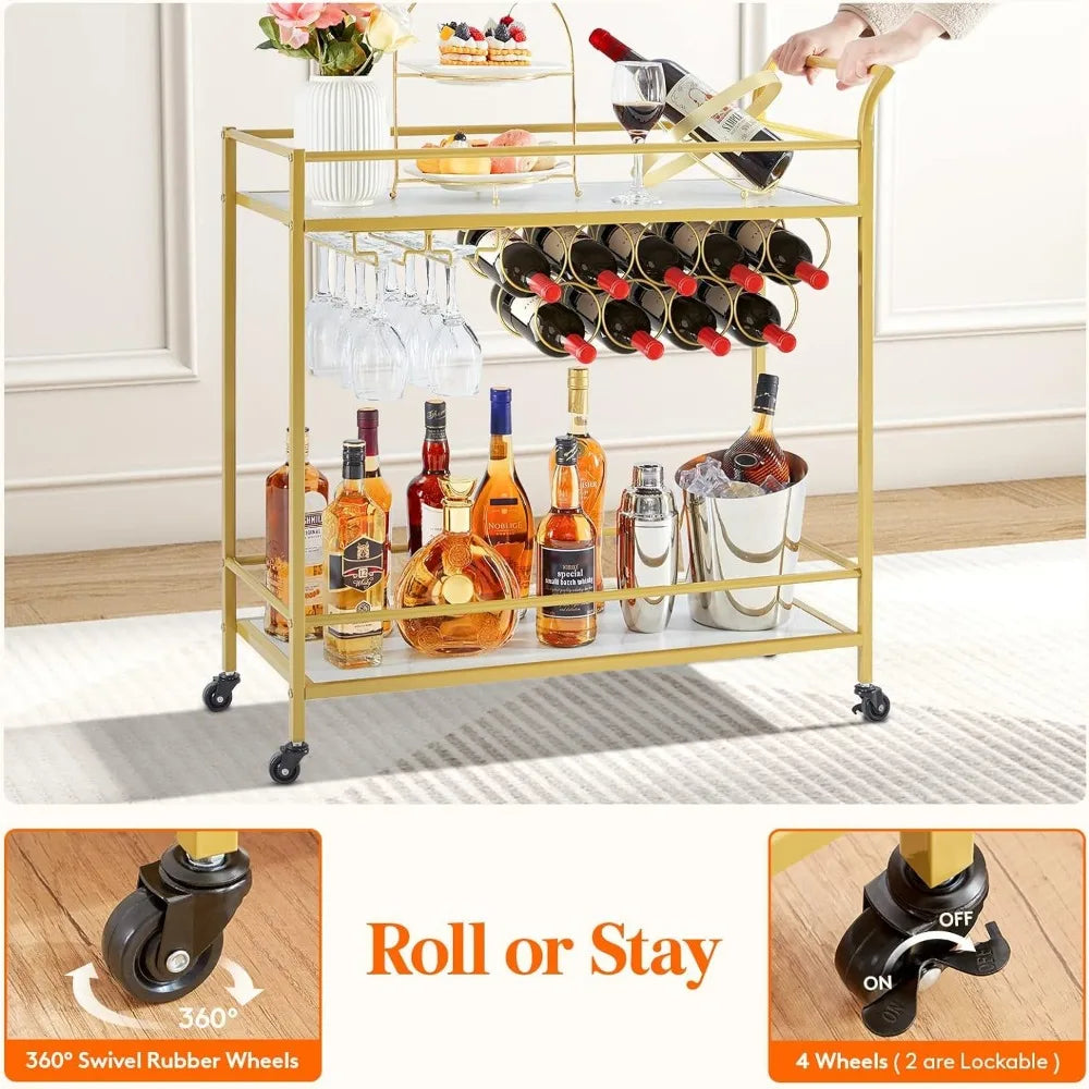 Home Bar Serving Cart,