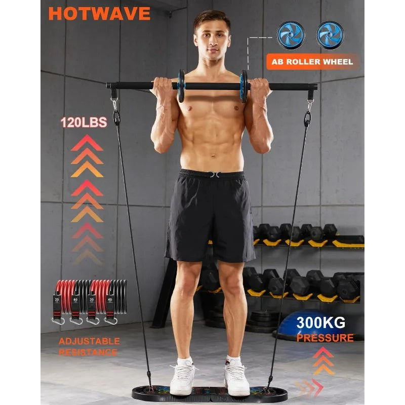 Portable Exercise Equipment with 16 Gym Accessories