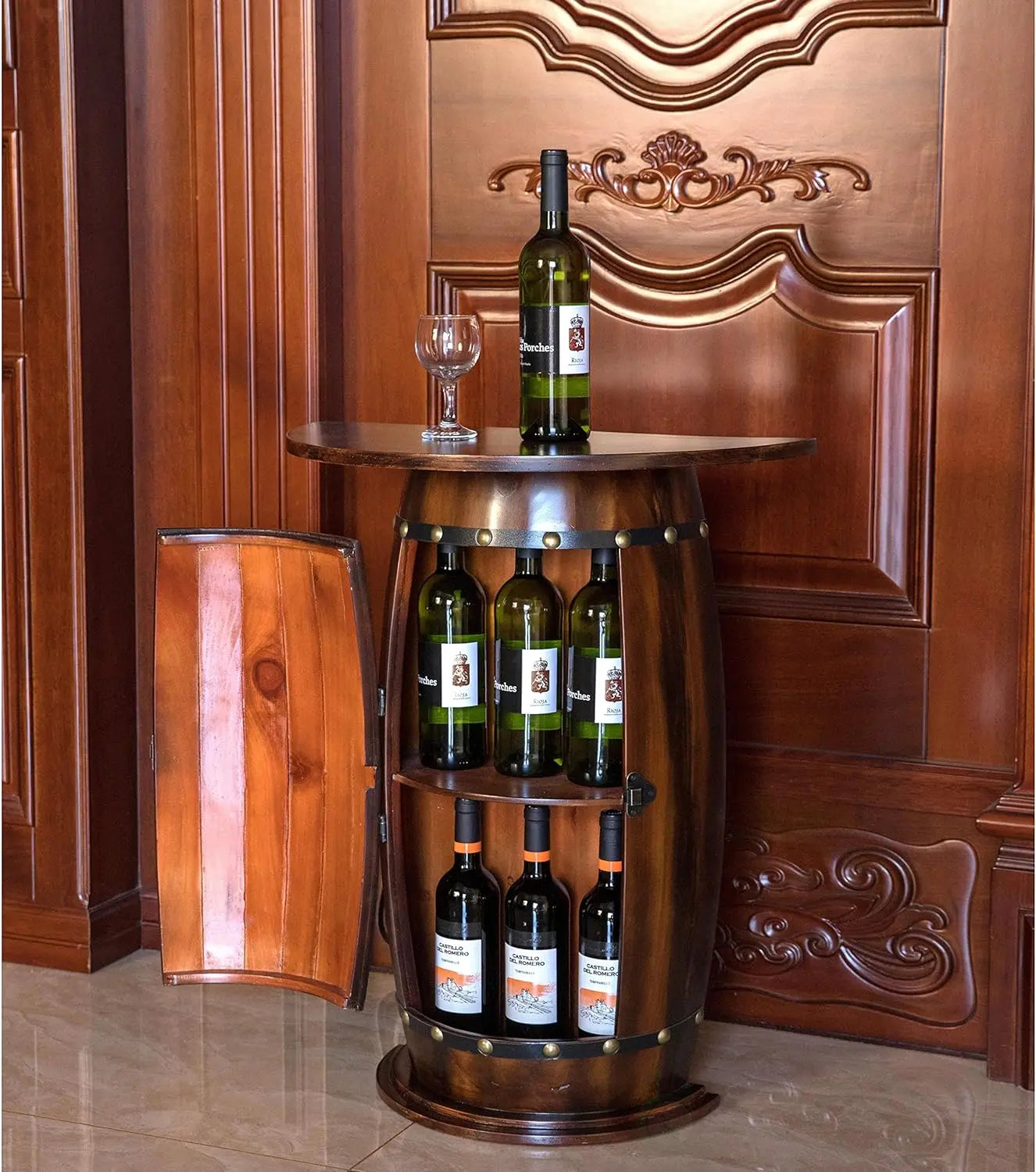 Wine Barrel End Table