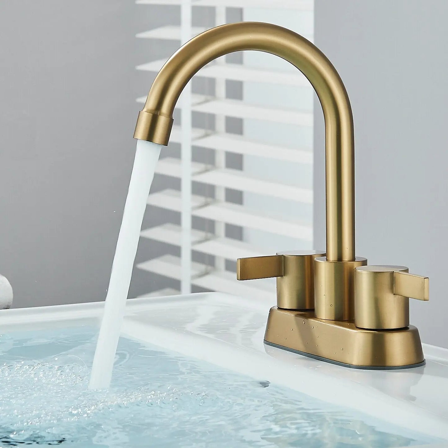 Brushed Gold Bathroom Faucet