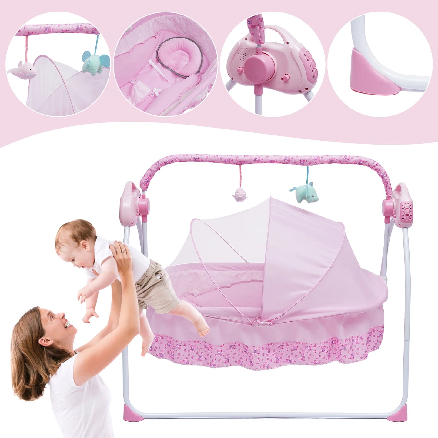 Auto-Swing Baby Crib