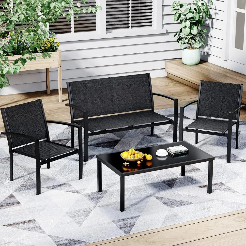 4 Pieces Patio Furniture Set,