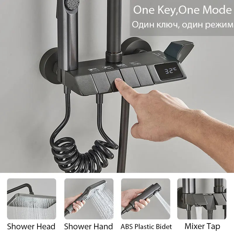 Bathroom Shower Set System Rainfall